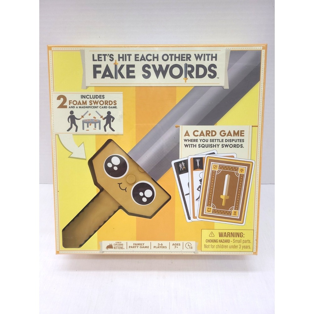 NEW Exploding Kittens: Let's Hit Each Other With Fake Swords Card Game Sealed